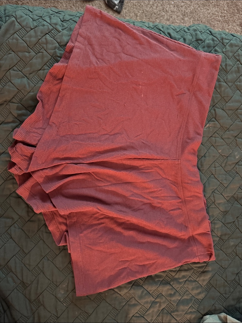 Ribbed Mauve-Pink Lounge Shorts
